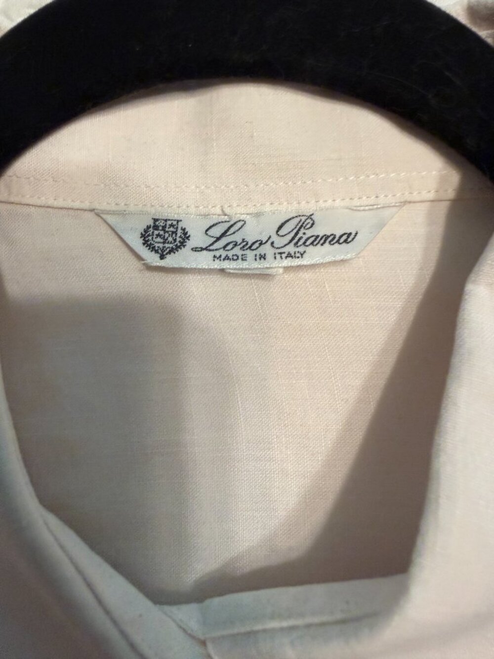 Loro Piana Pale Pink Silk Button-Down Shirt - Picture 3 of 3